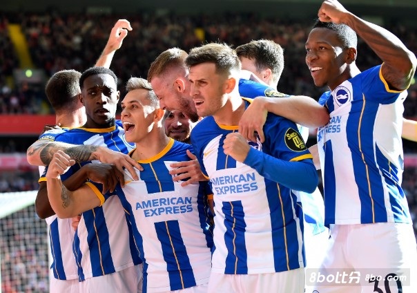 布莱顿近8场英超主场比赛保持不败