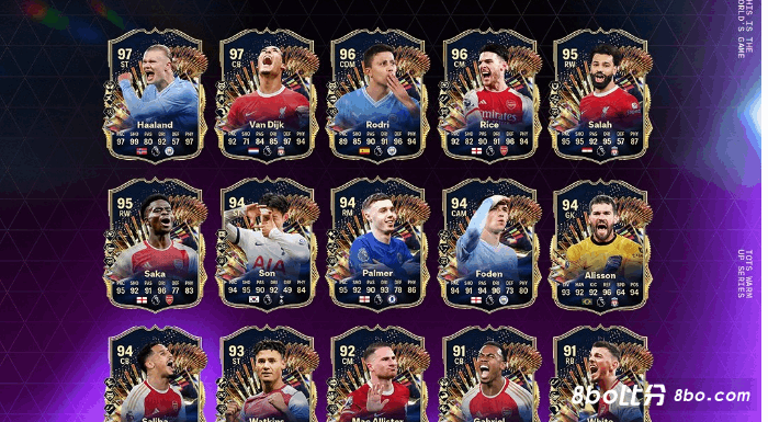 EAFC24英超赛季蓝:哈兰德、赖斯、萨拉赫入选,恩昆库在列