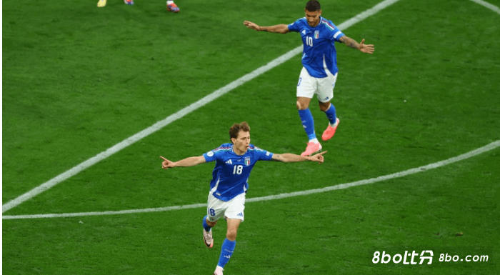 意大利队近两届欧洲杯4次禁区外破门，参赛球队同期最多