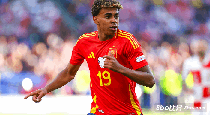 欧洲杯关键传球次数榜：亚马尔、埃里克森16次居首