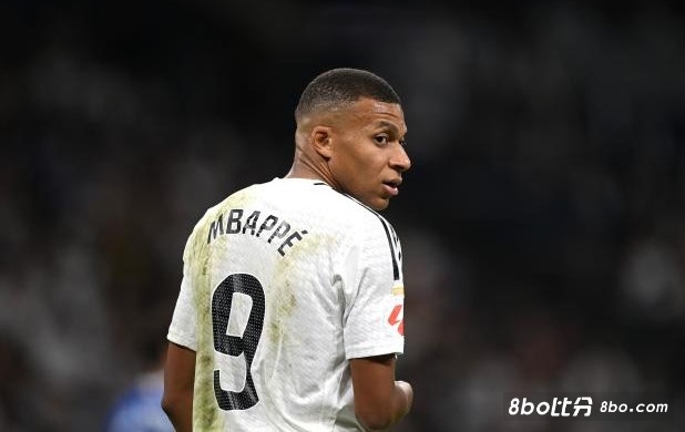 姆巴佩本赛季西甲每90分钟跑动8.7公里，皇马前场四人组中最少