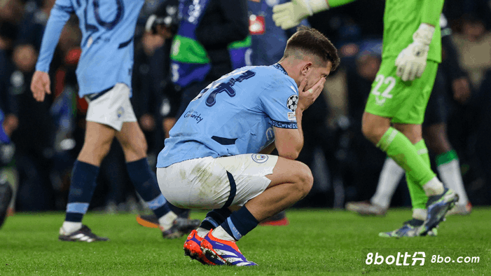 这是咋了？曼城欧冠75分钟仍3球领先却未能取胜，历史首队